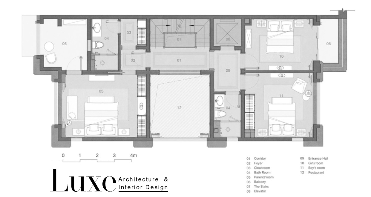 Thiết Kế Nội Thất Biệt Thự Liền Kề Tân Cổ điển 500 M2 (25)